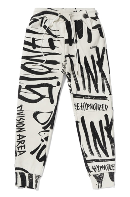 STIGMA(スティグマ)  20 GRAFFITI HEAVY SWEAT JOGGER PANTS WHITE