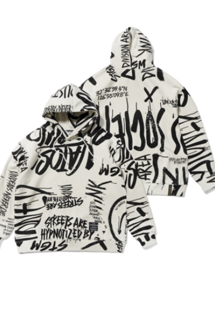 STIGMA(スティグマ)   20 GRAFFITI OVERSIZED HEAVY SWEAT HOODIE WHITE