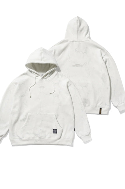 STIGMA(スティグマ)  MARBLE OVERSIZED HEAVY SWEAT HOODIE WHITE