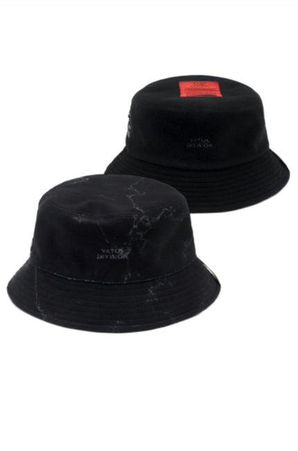 STIGMA(スティグマ) MARBLE REVERSIBLE FLEECE BUCKET HAT BLACK