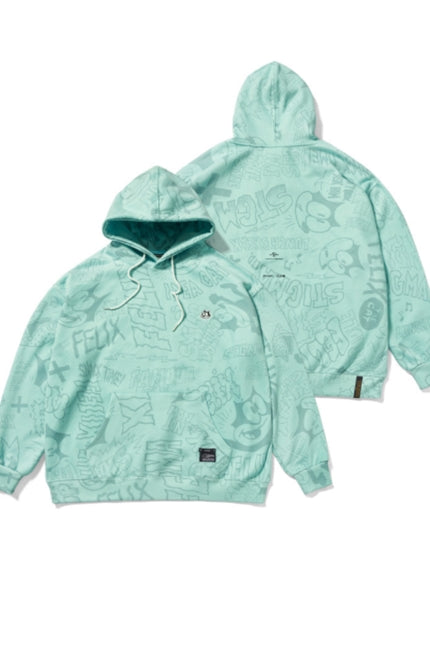 STIGMA(スティグマ) STIGMA X FELIX OVERSIZED HEAVY SWEAT HOODIE BLUE GREEN