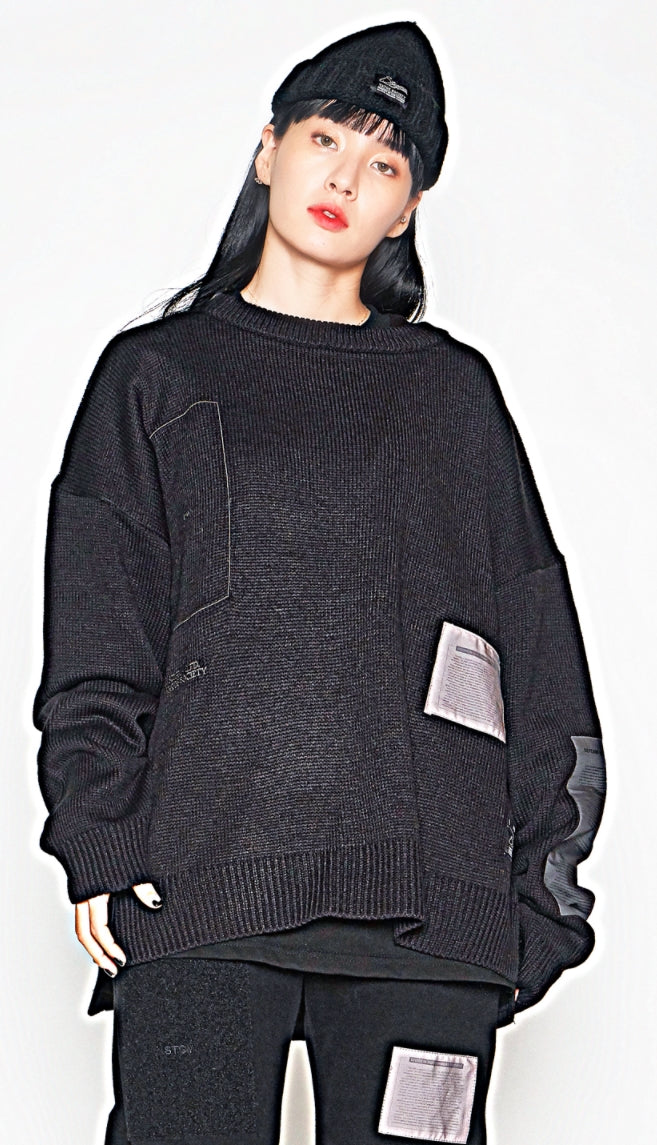STIGMA(スティグマ)  DV OVERSIZED KNIT SWEATER BLACK