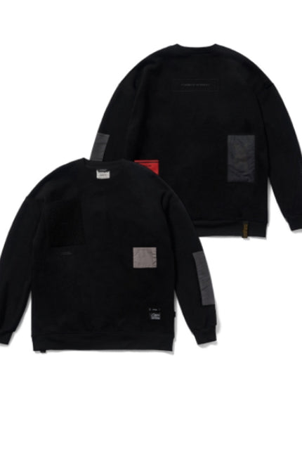 STIGMA(スティグマ)  DV TECH OVERSIZED HEAVY SWEAT CREWNECK BLACK
