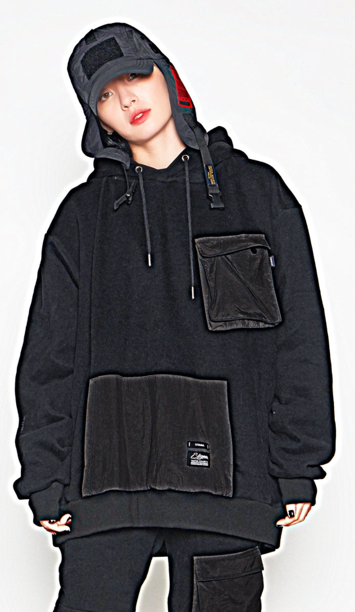STIGMA(スティグマ) 20 TECH OVERSIZED HEAVY SWEAT HOODIE BLACK