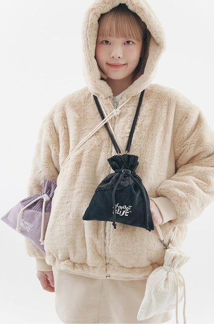 オルモストブルー(Almost Blue) TWINKLE CORDUROY MINI BUCKET BAG