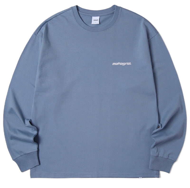 mahagrid (マハグリッド) MECHANIC LOGO LS TEE [BLUE]
