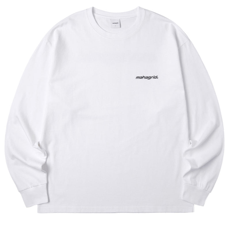 mahagrid (マハグリッド) MECHANIC LOGO LS TEE [WHITE]