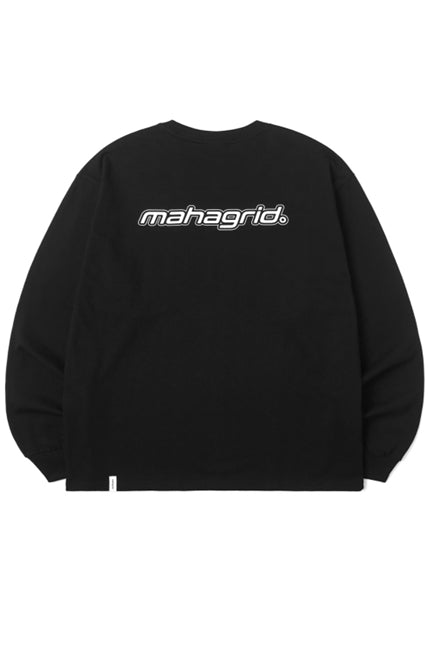mahagrid (マハグリッド) MECHANIC LOGO LS TEE [BLACK]