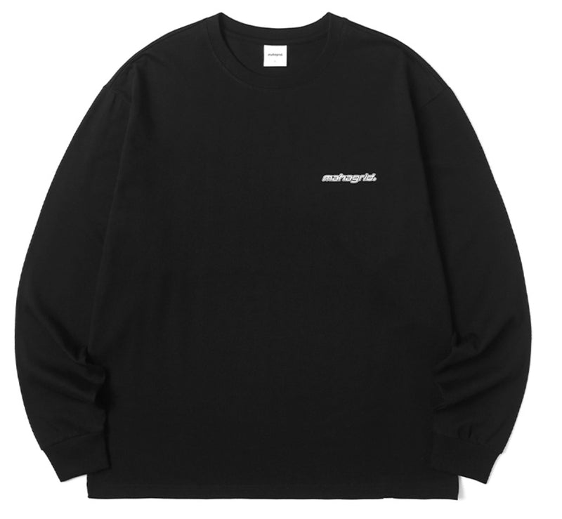 mahagrid (マハグリッド) MECHANIC LOGO LS TEE [BLACK]