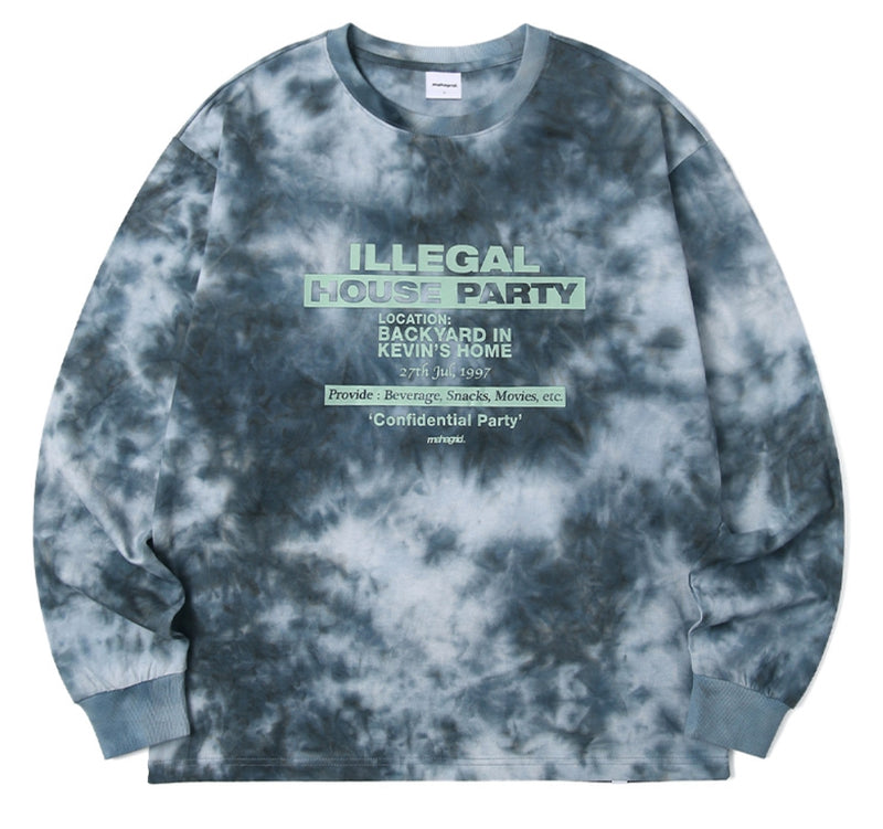 mahagrid (マハグリッド) FLYER WATER DYED LS TEE [NAVY]