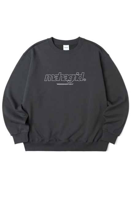 mahagrid (マハグリッド) THIRD LOGO CREWNECK  MG2BSMM481A  [CHARCOAL]