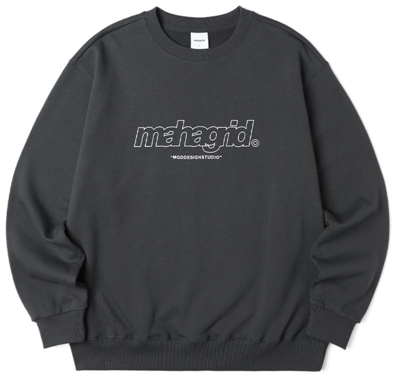 mahagrid (マハグリッド) THIRD LOGO CREWNECK  MG2BSMM481A  [CHARCOAL]