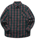 ダブルユーブイプロジェクト(WV PROJECT) Denish Long Check Shirt Green JILS7441