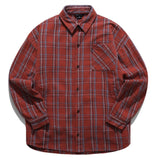 ダブルユーブイプロジェクト(WV PROJECT) Denish Long Check Shirt Redbrown JILS7441