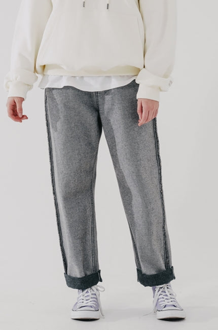 ダブルユーブイプロジェクト(WV PROJECT) Reversed black denim pants Black CJLP7458