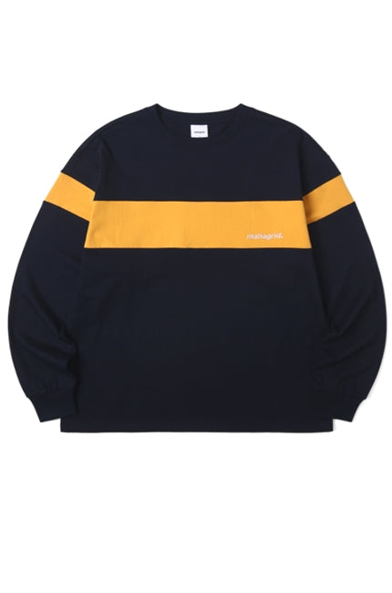 mahagrid (マハグリッド)  HIGHWAY LS TEE [NAVY]
