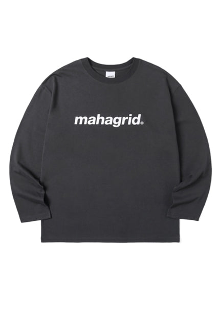 mahagrid (マハグリッド)  BASIC LOGO LS TEE MG2BSMT553A [CHARCOAL]
