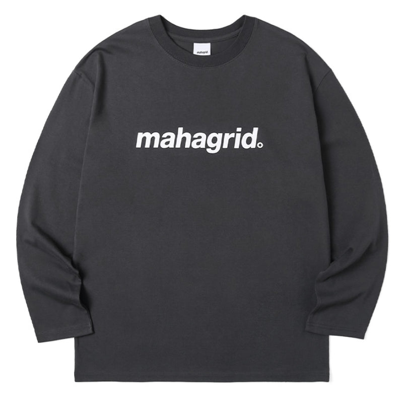 mahagrid (マハグリッド)  BASIC LOGO LS TEE MG2BSMT553A [CHARCOAL]