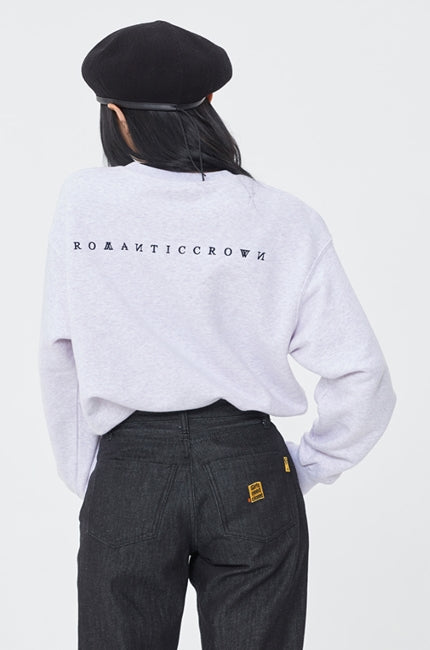 ロマンティッククラウン(ROMANTIC CROWN)  INTERVAL LOGO SWEAT SHIRT_MELANGE LIGHT PURPLE