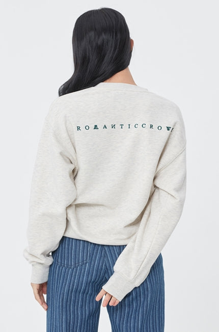 ロマンティッククラウン(ROMANTIC CROWN)  INTERVAL LOGO SWEAT SHIRT_MELANGE IVORY