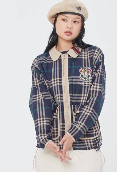 ロマンティッククラウン(ROMANTIC CROWN)  CLASSIC CHECK JACKET_NAVY