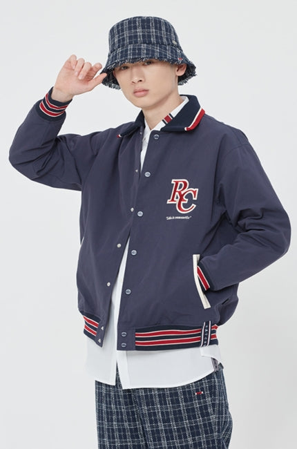 ロマンティッククラウン(ROMANTIC CROWN) RC LOGO BOMBER JACKET_NAVY