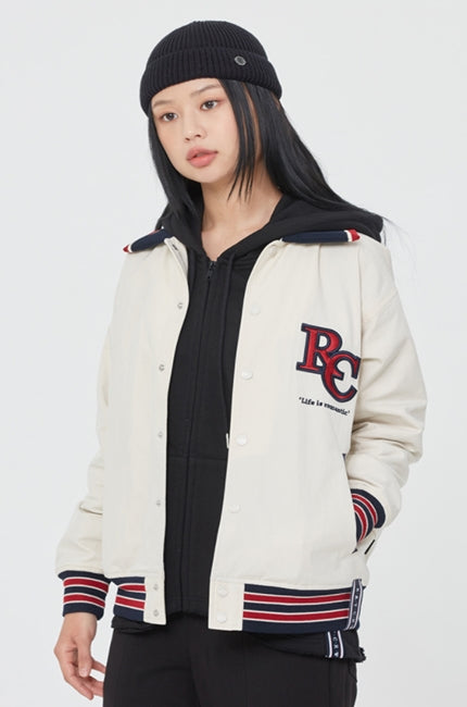 ロマンティッククラウン(ROMANTIC CROWN)  RC LOGO BOMBER JACKET_OATMEAL