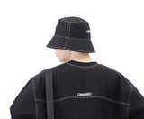 ベーシックコットン(BASIC COTTON) BCN logo stitch bucket hat - black