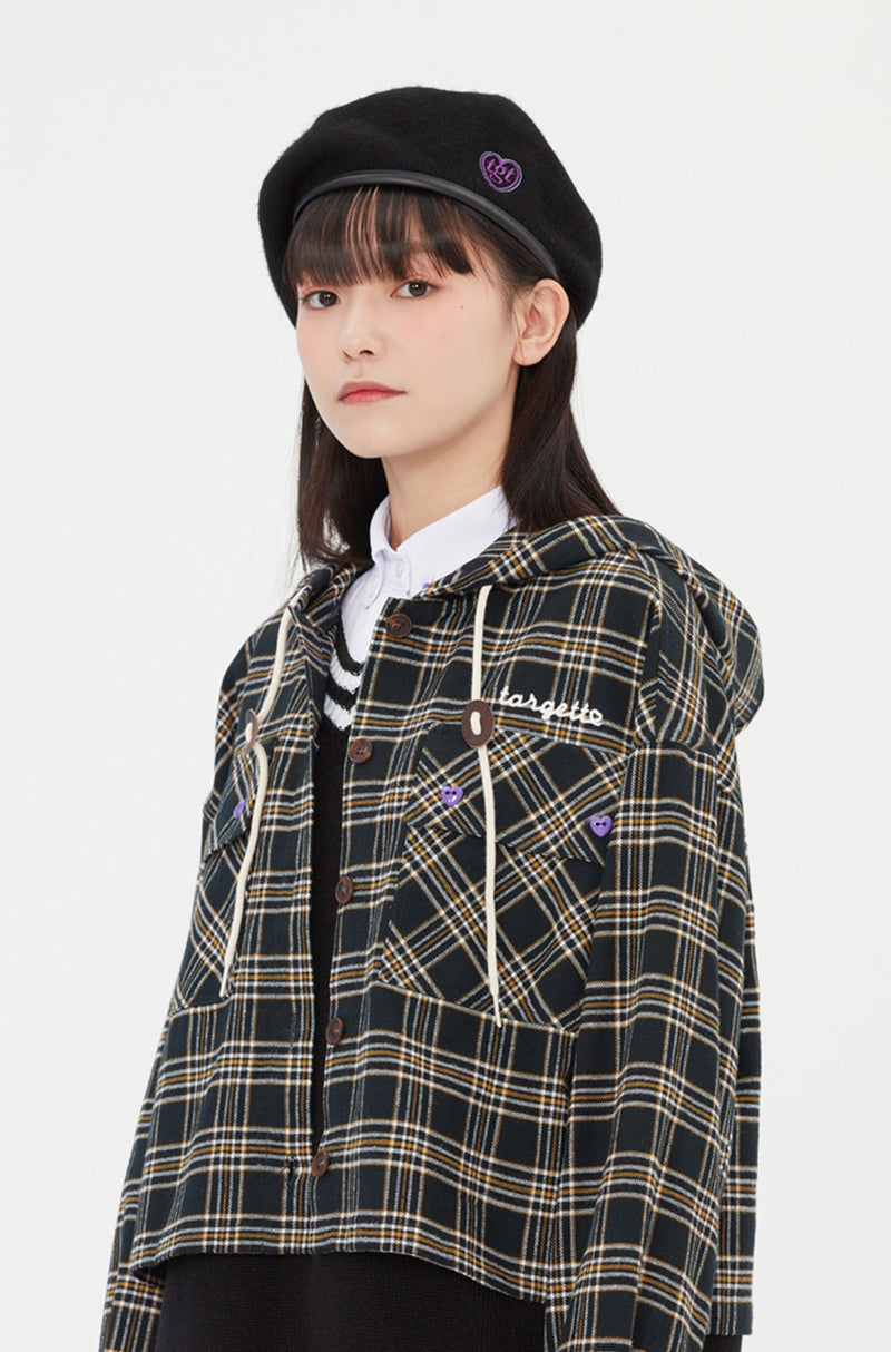 TARGETTO(ターゲット) CHECK HOODIE SHIRTS_NAVY