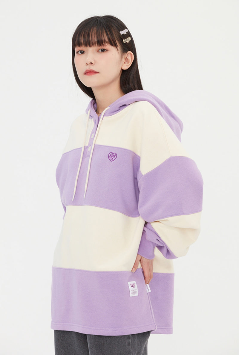 TARGETTO(ターゲット) STRIPE HOODIE_LIGHT PURPLE