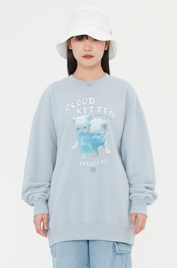 TARGETTO(ターゲット) CLOUD KITTEN SWEAT SHIRT_LIGHT BLUE