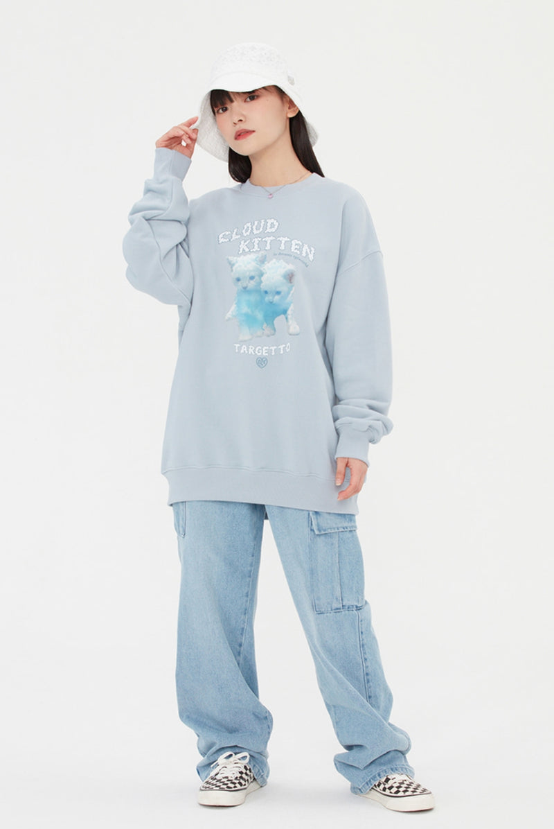TARGETTO(ターゲット) CLOUD KITTEN SWEAT SHIRT_LIGHT BLUE