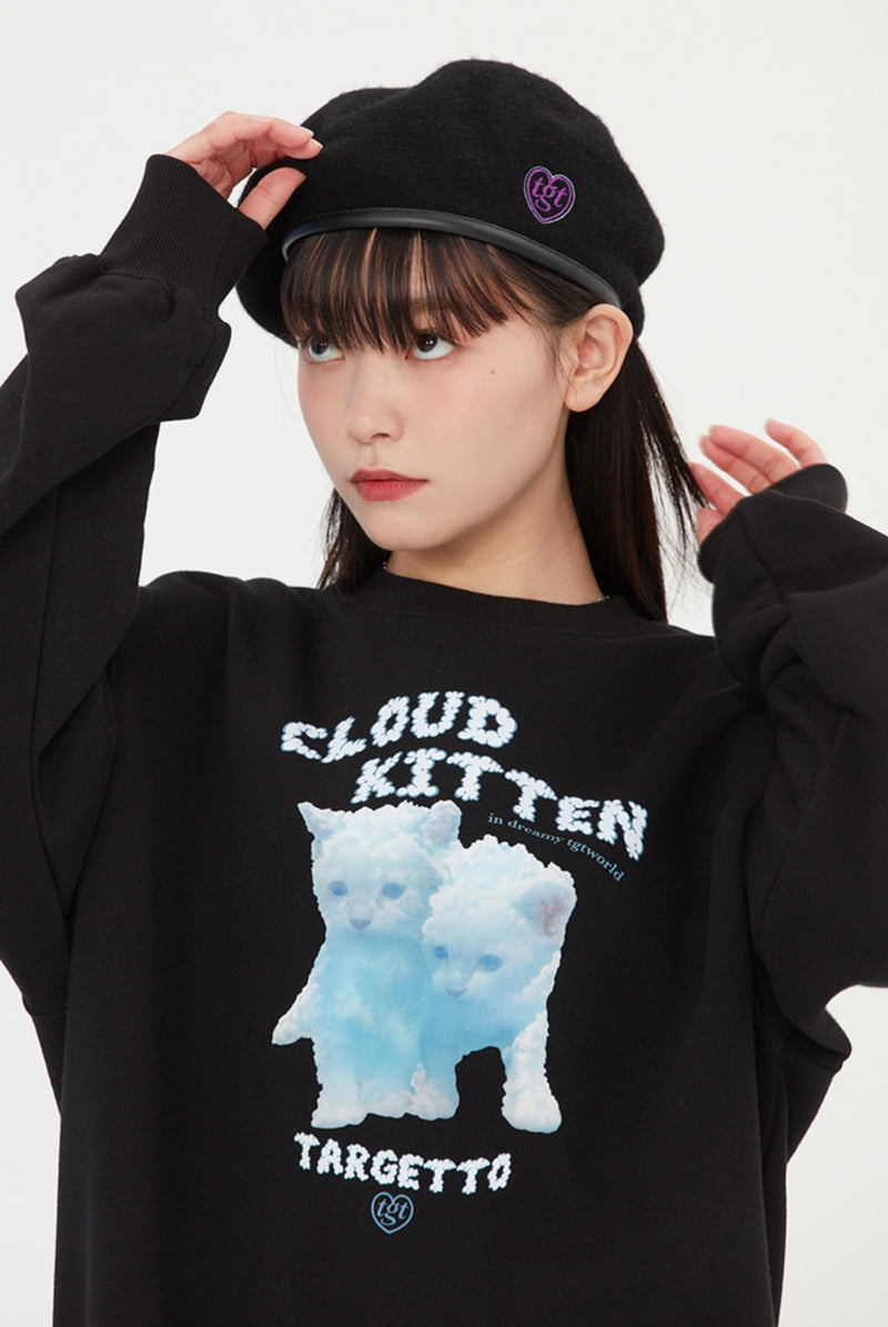 TARGETTO(ターゲット) CLOUD KITTEN SWEAT SHIRT_BLACK