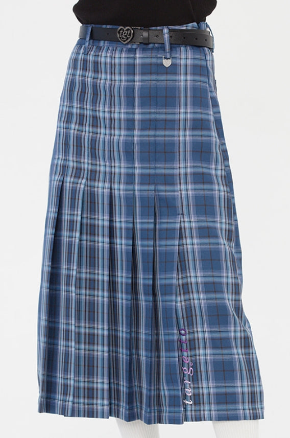 TARGETTO(ターゲット) LONG PLEATS SKIRT_BLUE