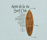 アクメドラビ(acme' de la vie) WOOD SURFING BOARD SHORT SLEEVE T-SHIRT LIGHT GREY