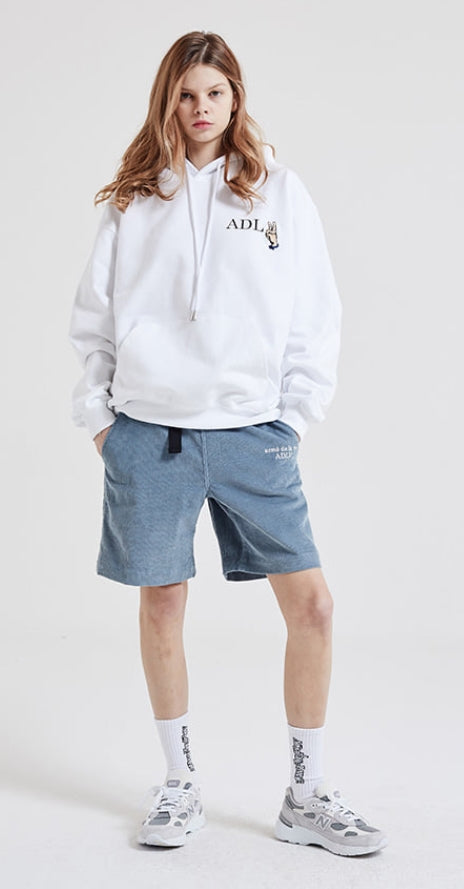 アクメドラビ(acme' de la vie)  FINGER LOGO HOODIE WHITE