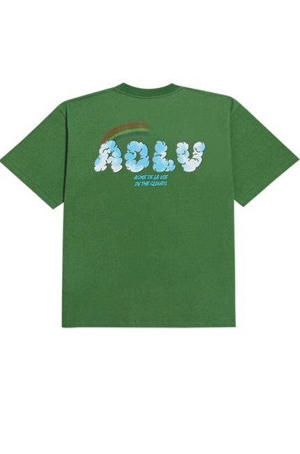 アクメドラビ(acme' de la vie) RAINBOW CLOUD LOGO SHORT SLEEVE T-SHIRT GREEN