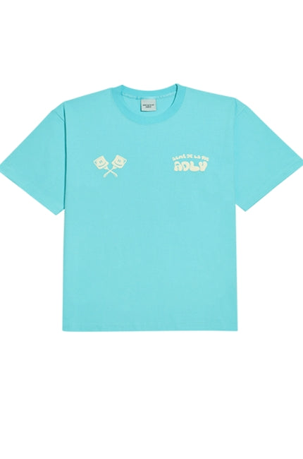 アクメドラビ(acme' de la vie)  ADLV MARSHMALLOW SHORT SLEEVE T-SHIRT SKY BLUE