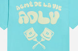 アクメドラビ(acme' de la vie)  ADLV MARSHMALLOW SHORT SLEEVE T-SHIRT SKY BLUE