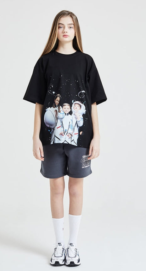 アクメドラビ(acme' de la vie) ASTRONAUT TRIO SHORT SLEEVE T-SHIRT BLACK