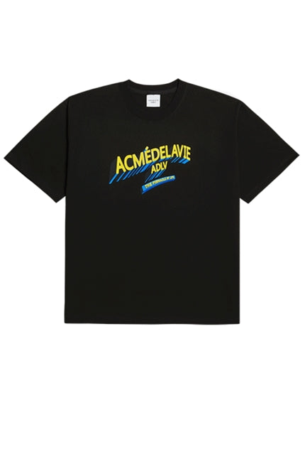 アクメドラビ(acme' de la vie) PINNACLE LOGO SHORT SLEEVE T-SHIRT BLACK