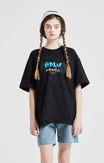 アクメドラビ(acme' de la vie) ADLV LOGO JP VER SHORT SLEEVE T-SHIRT BLACK