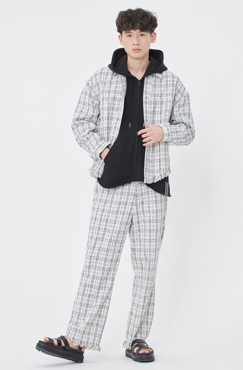 ロマンティッククラウン(ROMANTIC CROWN) TWEED TRUCKER JACKET_OATMEAL