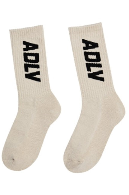 アクメドラビ(acme' de la vie)  ACTIVE ADLV BIG LOGO SOCKS BEIGE