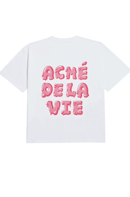 アクメドラビ(acme' de la vie) ICE CREAM LOGO SHORT SLEEVE T-SHIRT WHITE