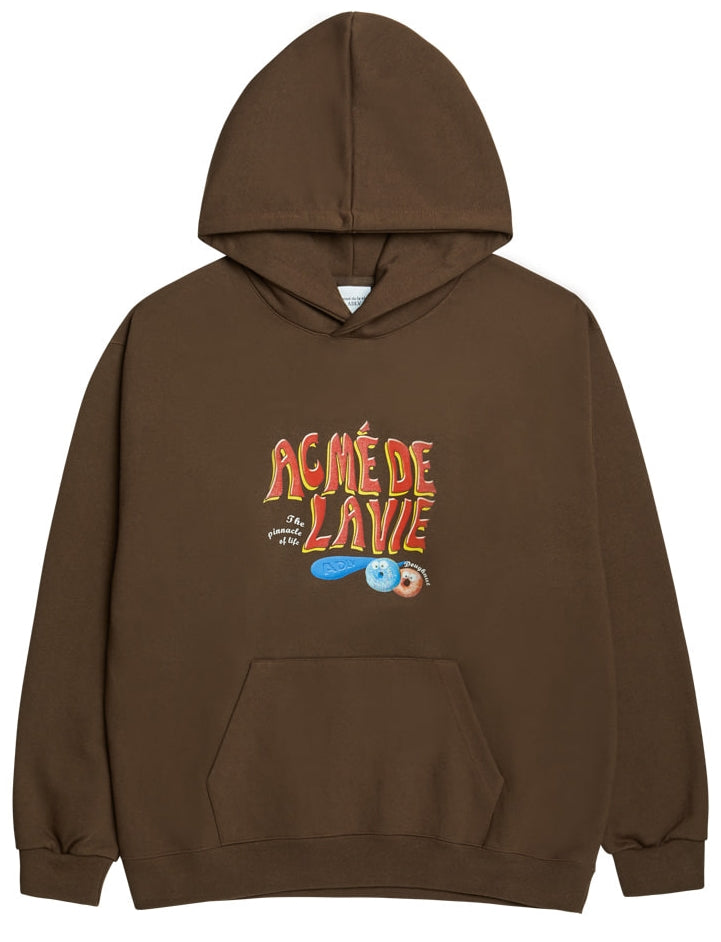 アクメドラビ(acme' de la vie)  DELICIOUS LOGO HOODIE BROWN