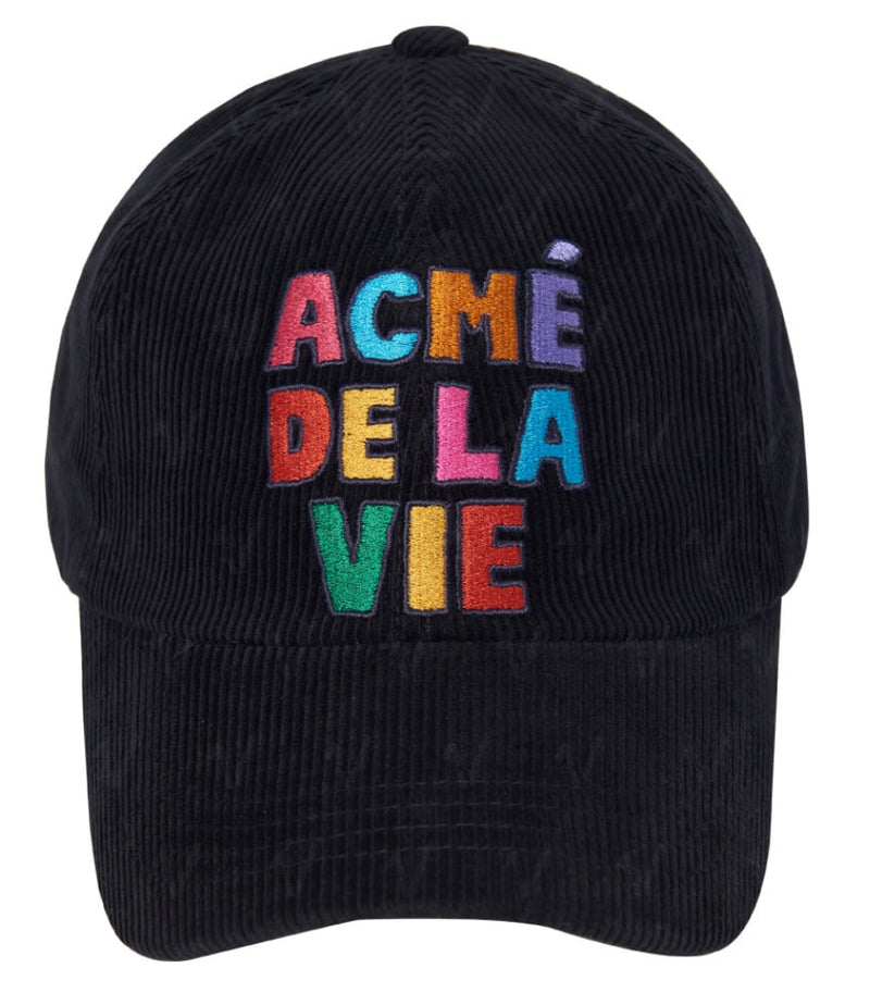 アクメドラビ(acme' de la vie)  COLORFUL CORDUROY BALLCAP BLACK