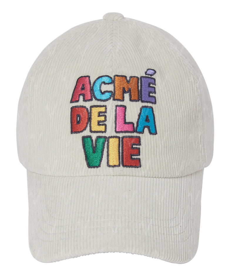 アクメドラビ(acme' de la vie)  COLORFUL CORDUROY BALLCAP IVORY