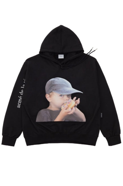 アクメドラビ(acme' de la vie)  ADLV BABY FACE HOODIE BLACK CAP BOY
