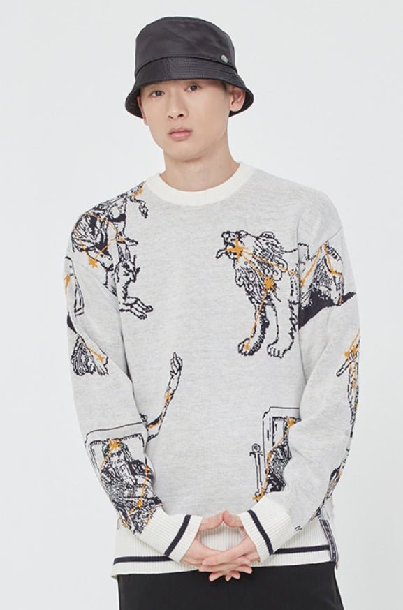 ロマンティッククラウン(ROMANTIC CROWN) CONSTELLATION KNITWEAR_OATMEAL